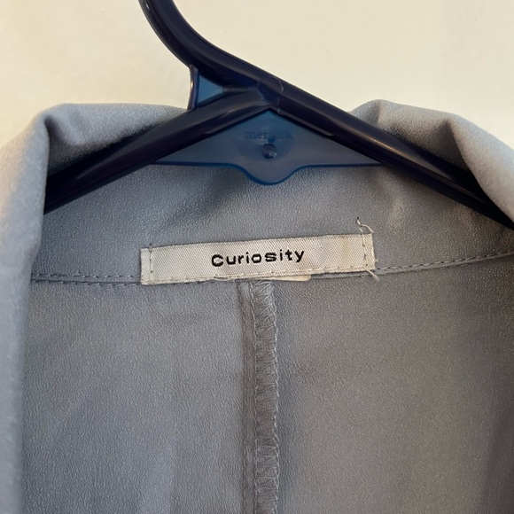 Catherine Malandrino Dusty Blue Draped Cardigan Blazer - Picture 3 of 3